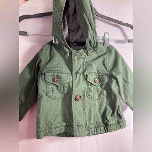 Baby GAP 0-6 months Army green cargo jacket EUC